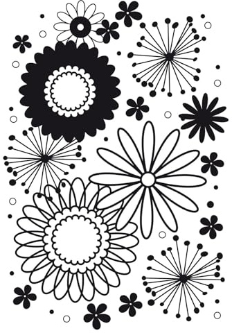 Vaessen Creative Prägeschablone Blumenrausch 12,7 x 17,7 cm – Embossing Folder für Karten Basteln, Scrapbooking, Journaling – Wiederverwendbar, Präzise Ergebnisse, Für Stanzmaschinen