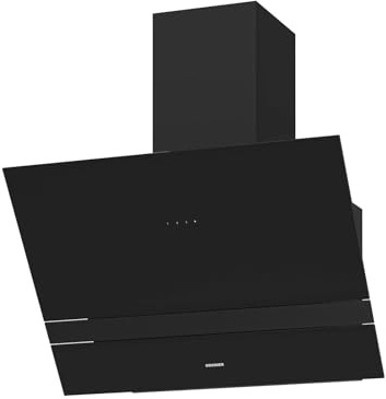 Oranier Kopffrei-Wandhaube 75 cm ALIS75S2 - schwarze Abluft Dunstabzugshaube LED Anzeige weiß - Kopffreihaube mit 3 Leistungsstufen - Touch-Control