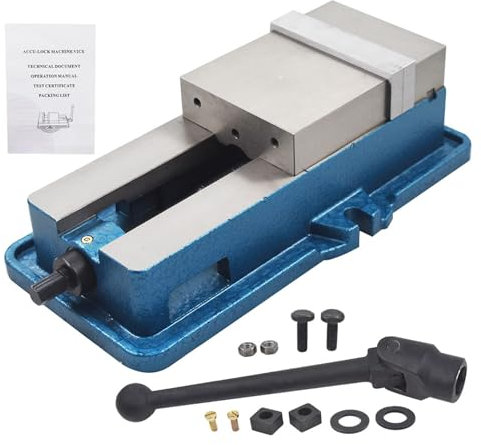 MNBVH 5 X 4.92 Precision Mill Vise Without Base, Lockdown CNC Milling Machine Vise Clamp Vise For Milling Shaping And Drilling Machines