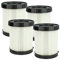 vhbw 4X Faltenfilter kompatibel mit Bosch 0 601 9C6 302, 3 601 JC6 300, 0 601 9C6 300, Gas 18V-10 L Staubsauger - Patronenfilter, Weiß
