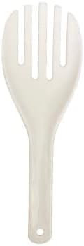 White Jumbo Large Rice Paddle Spatula Scoop Fork-Like, Plastic Serving Spoons, Rice and Potato Servers Serving Spoons (10.63,27 cm)