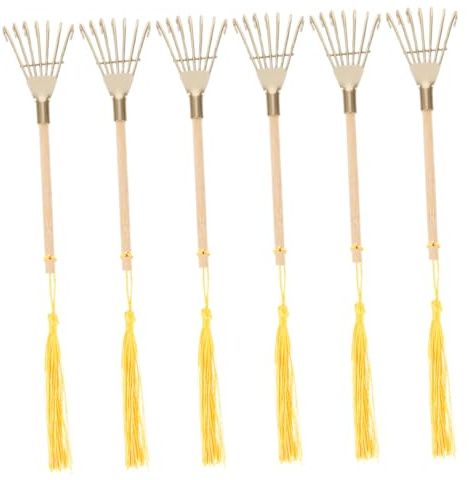 6 Piezas Rastrillo Zen Miniatura para Decoración Accesorios de Herramienta de Jardín para Acogedores