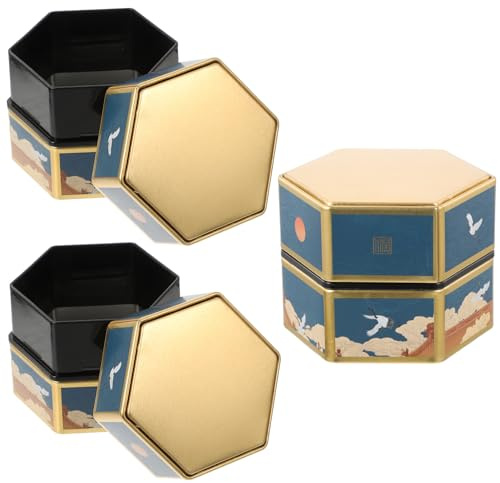 CONGARTENO 3 Pièces Boîte de Rangement Vintage pour Thé Café et Bonbons Récipients à Poussière Hermétiques pour Cuisine et Décoration Maison