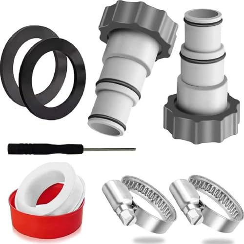 Poolschlauch Adapter,Adapter für Pool,Schlauchadapter mit Innengewinde zum Verschrauben,Für Ø 32 Und 38 Mm Pool-Schlauch 2pcs