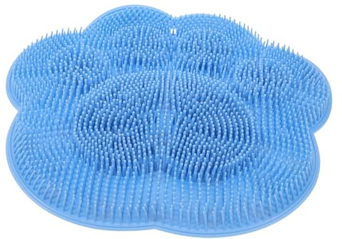 Veemoon Exfoliante de Espalda y Pies con Ventosas de Tpr, Esterilla de Masaje para Eliminar Piel Muerta y Limpiar, Adecuado para Ducha y Baño