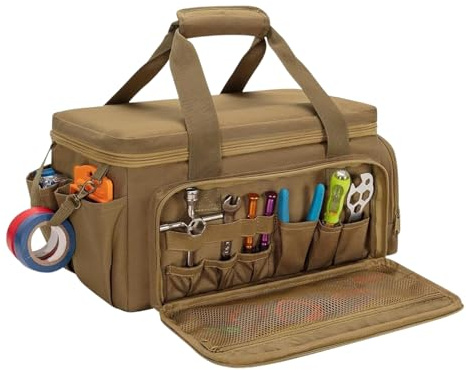 Werkzeug Aufbewahrungstasche - Arbeits-Tasche für Handwerker,36 cm Robuste Handwerkzeugtasche Für Garten Schweißen Bau Angeln & Outdoor