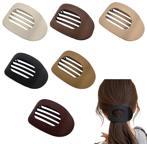 épingle à Cheveux Femme Lot de 6, Pinces Plates antidérapantes pour Cheveux épais ou Fins, Accessoires Coiffure Mat Effet Doux pour Sport Quotidien Conduite Repos