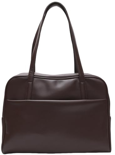 Limtula Mode Handtasche PU Leder Unterarm Tasche Große Kapazität Schulter Taschen Für Student Frauen Mädchen Pin Display Handtasche Student Schulter Tasche