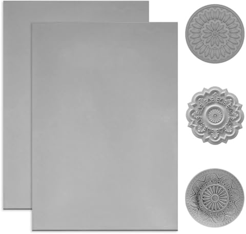 DGN 2 Fogli Foglio per Timbri in Gomma per Incisione Laser, Rubber Carving Block A4, Linoleum per Incisione Kit, Blocchi di Intaglio in Gomma per Timbri, Linoleum per Artigianato Progetti di Stampa
