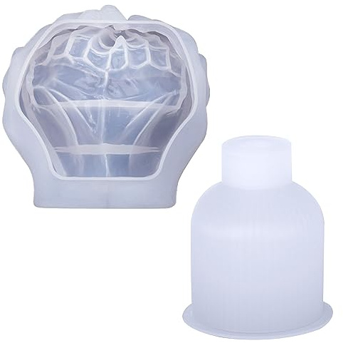 Confezione da 2 stampi in silicone per vasi da fiori in calcestruzzo stampi in silicone per vasi di fiori in calcestruzzo stampi per colata di calcestruzzo per giardino