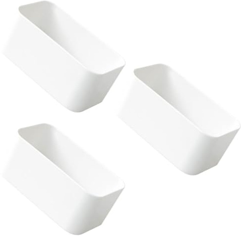 FIXOSHEE Caja de Almacenamiento Autoadhesiva de Plástico para Pared, Soporte para Mando a Distancia y Teléfono Móvil, 3 Piezas para Organización en Hogar