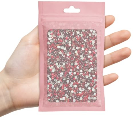 5000 Stück Rote Strasssteine, 3mm Glitzer-Pailletten, flache Harz-Hotfix-Steine für Kleidung, Nägel, DIY, Kunsthandwerk, Dekorationen
