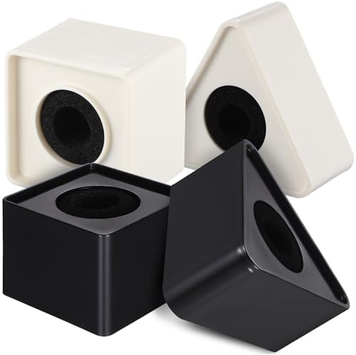 HEALSOPTHY Abs Microphone Logo Cube and Professional Interviewing for Outdoor Interview with Sponge Material and Triangular Mic Flag Station Easy to Carry Microphone Branding