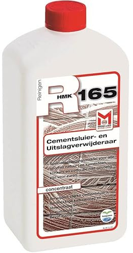 Moeller Stone Care - HMK R165 Zement- und Ausblühungsentferner - 1 Liter - Spezialreiniger (Konzentrat) für säureunempfindliche Natur- und Kunststeine, Klinker und Cotto.
