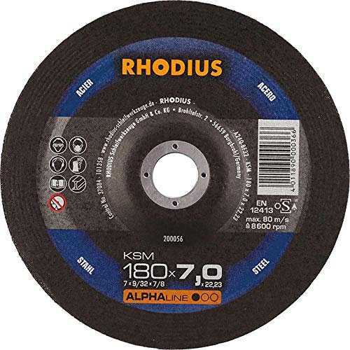 RHODIUS ALPHAline KSM Schruppscheibe 180 x 7,0 x 22,23 mm Stahl 10 Stk