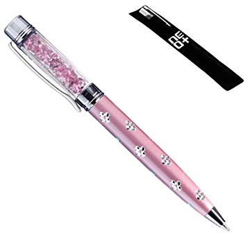 NEO+ Stylo à bille de qualité avec cristaux. GRATUIT 1 REMPLISSEMENT (ROSE)