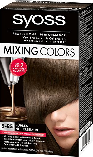 Syoss Mixing Colors Coloration 5-85 Kühles Mittelbraun, 3er Pack (3 x 135 ml)