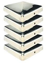 Gartenwelt Riegelsberger Pfostenkappe 91x91 mm aus Edelstahl Pyramidenform