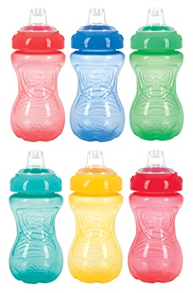 Nuby Easy Grip Cup Polypropylene ID9648 295 ml with Leak-Proof Drinking Kmun Dstck Silicone