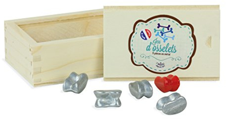 Traditionelles Knöchelspiel aus Holz Geschicklichkeitsspiel Kinder 5+ | Neu aufgelegtes traditionelles Spiel -fördert Geschicklichkeit und Reflexe -leicht zu transportieren -tolle Geschenkidee