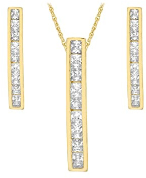 CARISSIMA Damen-Kette 375 Gold one size 1.44.1824 Zirkonia
