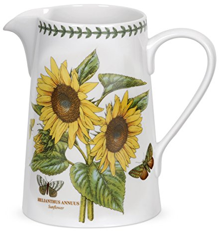 Portmeirion BGSU72500 - Caraffa da giardino botanico, motivo girasole, in ceramica, multicolore