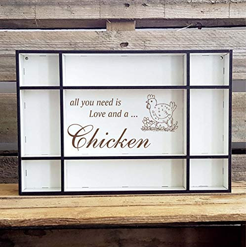 DekolandoCockerel - Size (W x H x D) Approx. 33.5 x 22.5 x 4.5 cm - Vintage Country House Style - Collector's Box Collector's Box Chicken Egg