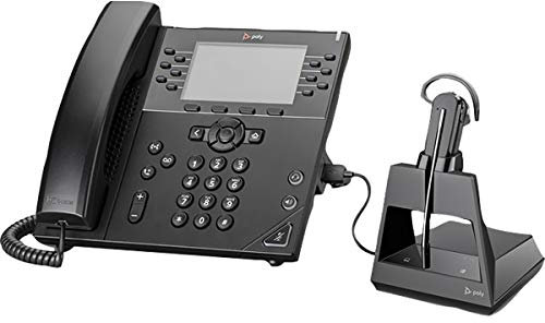Plantronics - Voyager 4245 Office (Poly) - Bluetooth Convertible Headset with 3 Wearing Styles - Connect to PC/Mac, Mobile & Desk Phone - Works with Teams (Certified), Zoom & more