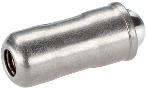 HALDER Federndes Druckstück, glatte Ausführung, lang, mit Bund und Kugel | d1=4 mm | 22080.1104