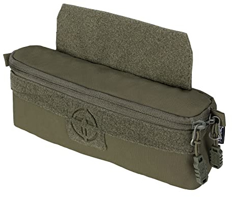 TOPTACPRO Taktisk avtappningsväska Admin Pouch Utility Tool Organizer Pouch Multi-Camo för JPC CPC AVS Vest Airsoft Paintball (endast handväska) 500D Nylon, Ranger Green
