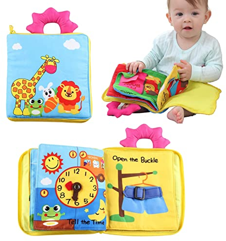 Towwoo Baby Stoffbuch, leises Buch aus weichem Stoff, beschäftigtes Brett für Kleinkinder, Montessori-Aktivitätsbuch, Spielzeug für die Entwicklung der frühen pädagogischen Intelligenz