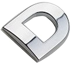 anso 1 x Auto-Auto-Chrom-Metall-DIY-3D-Buchstaben, digitales Alphabet-Emblem, Auto-Stoßstangen-Aufkleber (D)
