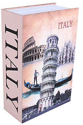 Dictionnaire Livre Secret Coffre-fort Boîte de Sécurité Dictionnaire en Forme Caché Livre Secret Coffre-fort Détournement Argent Argent Bijoux Serrure Boîte(Italy Type) Safe