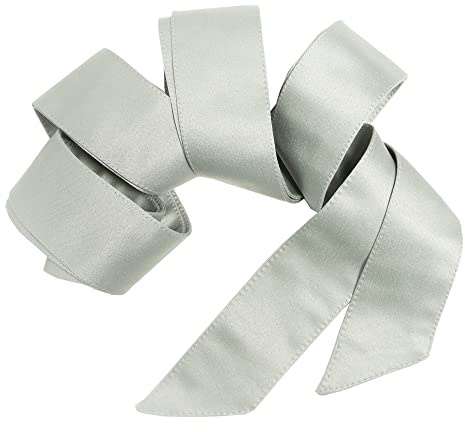Womens Sash Belt Ladies Satin Sash Tie Ribbon Bow Accessory for Bridesmaids Bridal Wedding Prom Evening Occasion Green Lily S-M