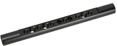 NICEYRIG 6.2 Inch 15mm Cheese Rod with 1/4 3/8 Locating Hole, M12 Inner Thread Aluminum Alloy 15mm Rod Rail for Camera Cage Rig, Lens Support - 541