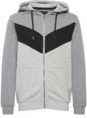 Indicode IDPock - 55599 mm herr sweatjacka huvjacka tröja, Grå mix (914), S