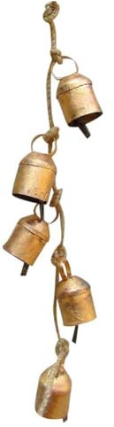 liovitor Kuhglocken Vintage Countryside Harmony Kuhglocken Riesige Bronzene Kuhglocke Kunsthandwerk Metallkuhglocke für AufhäNgen Weihnachtsdekorationen