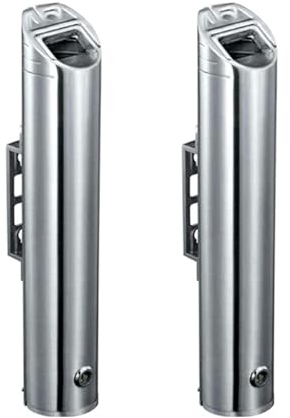 MOERGO 2pcs Wandaschenbecher Für Draußen, Wandaschenbecher Für Draußen, Wand-Aschenbecher Edelstahl Outdoor Zigaretten-Aschenbecher Creative Public Smokeless Ash Tray Smoking Receptacles Abschließbar