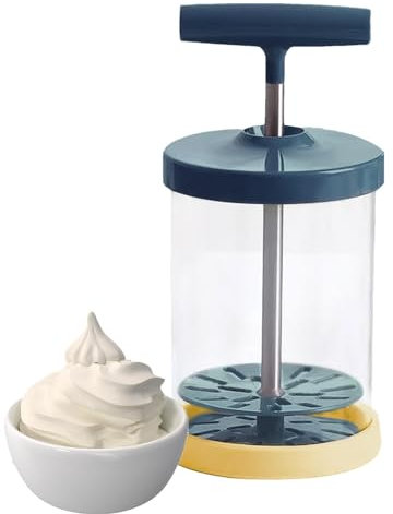 Firulab Sifone per Panna Manuale, Macchina per Panna montata Manuale, Whip per Panna montata, Utensili da Forno in Acciaio Inossidabile, Dispenser ergonomico con Impugnatura Confortevole per per