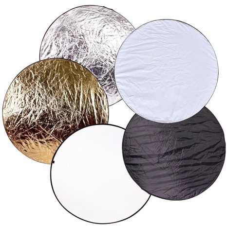 Kamera Reflektor, Licht Diffusor-Panel, runder faltbarer Griff Reflektor für Fotografie, wiederverwendbarer Außenlichtreflektor für Fotografie