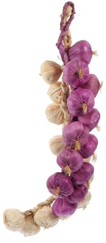 Generico 2 Pezzi Di Corde Finto Ornamento Di Aglio Treccia Di Aglio Finto Vegetale Artificiale Aglio Aglio Decorazione Appesa Schiuma