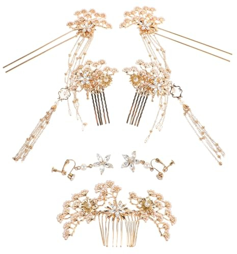 Ipetboom Accessori Per Da Sposa Tradizionali Cinesi Di Spille Perla Per Cerimonie Elegante Copricapo Con Dettagli Artigianali Per Occasioni Speciali