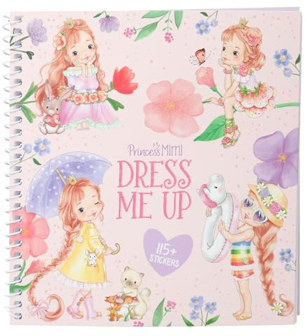 Depesche Princess Mimi - Dress Me Up Stickerbuch mit 24 Seiten zum Gestalten von Prinzessinnen Outfits, inkl. 10 Stickerbogen