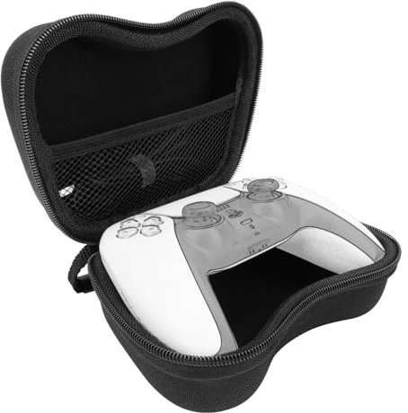 Linkidea Hard Controller Case Compatible with Sony PlayStation 5 DualSense, PS4 DualShock 4, PS3 Dualshock 3, Gaming Accessories Storage Carrying Bag (Black)