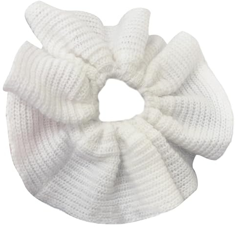 Gestrickte Haargummis, elastische Haargummis, französische Haarschlaufe für elegante Hochsteckfrisuren, geeignet für dickes und dünnes Haar