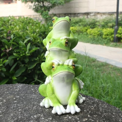 Deko Frosch Garten Figuren Frosch Deko Gartenfiguren Gartendeko Draußen Frühlingsdeko Harz Statue Wetterfest Garten Dekoration Ornament Für Miniteich Balkon Terrasse Rasen Teich Kantenhocker (B)
