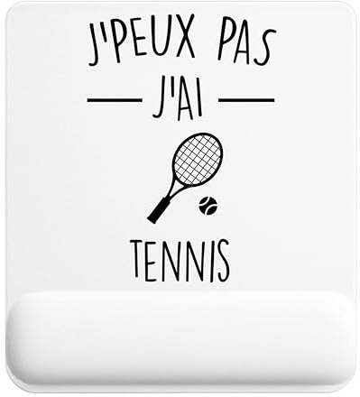 Planetee Tapis de Souris J'Peux Pas J'Ai Tennis | Accessoire Bureau Ergonomique - Idéal pour Anniversaire, Collègue, Secret Santa Noël, Fête des Pères et Fête des Mères
