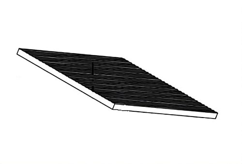 MATTONE REFRATTARIO BV20 RIGATO (sagomato) 36x29 ORIGINALE Klover per Stufa Belvedere 20
