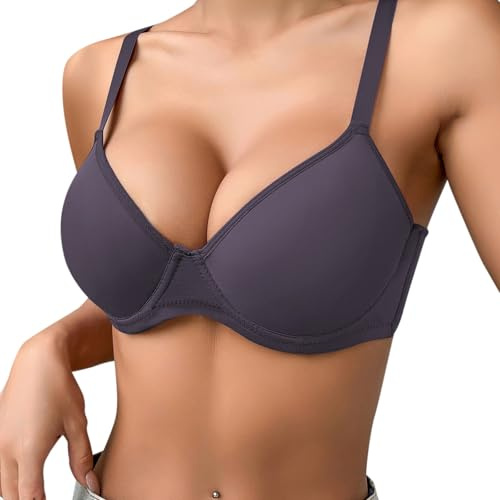 Dirndl Soutien-gorge push-up pour femme Oktoberfest Balconette Dos nu Demi-coque Soutien-gorge léger Lingerie traditionnelle Sous-vêtements classiques Soutien-gorge sexy pour femme, A5 violet foncé