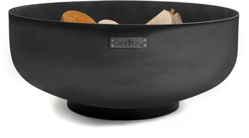 Feuerschale Palermo XXL Ø 60 cm Feuerstelle für den Garten Grillschale Feuerkorb aus Naturstahl CookKing